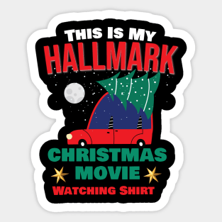 Funny Christmas This Is My Hallmarks Movie Watching Sticker